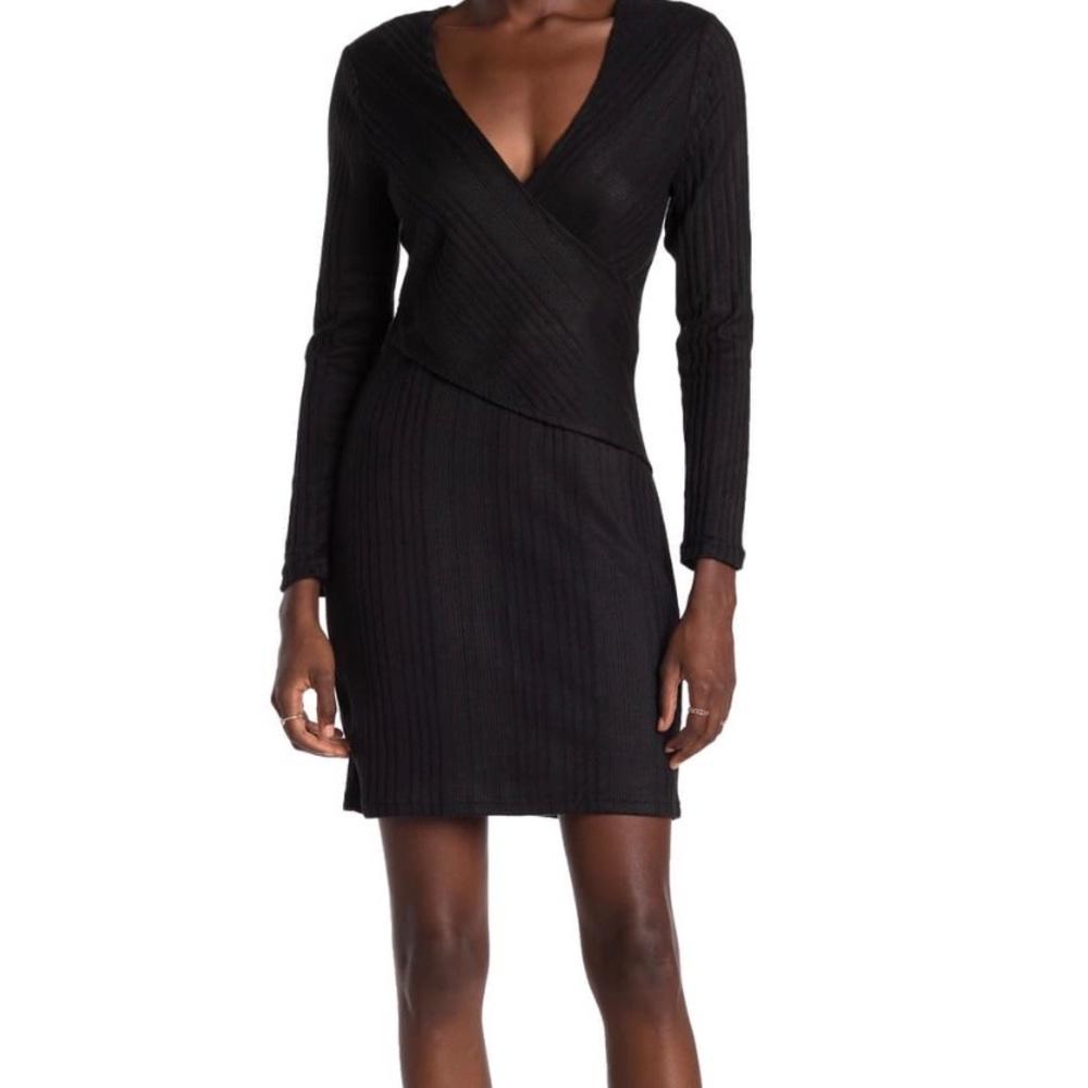 Bailey Blue Surplice Knit Mini Dress